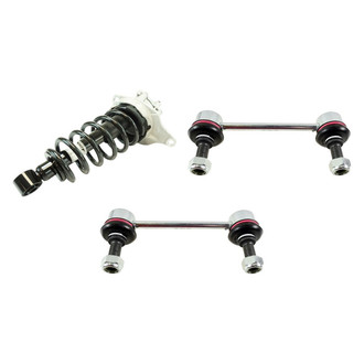 TRQ® - Rear Passenger Side Complete Strut Assembly and Stabilizer Bar Link Kit