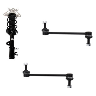 TRQ® - Rear Passenger Side Strut and Stabilizer Bar Link Kit