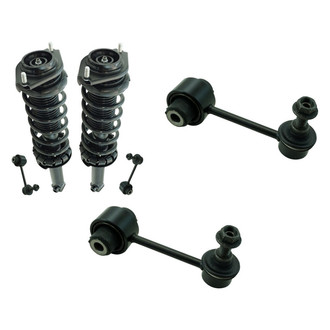 TRQ® - Rear Passenger Side Complete Strut Assembly and Stabilizer Bar Link Kit