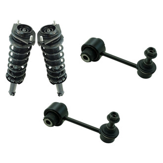 TRQ® - Rear Passenger Side Complete Strut Assembly and Stabilizer Bar Link Kit
