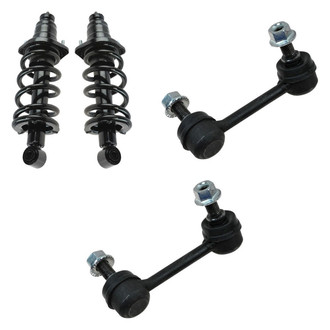 TRQ® - Rear Passenger Side Complete Strut Assembly and Stabilizer Bar Link Kit