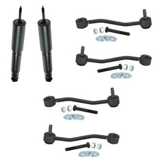 TRQ® - Front Shock Absorbers and Stabilizer Bar Link Kit