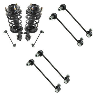 TRQ® - Front Complete Strut Assemblies and Stabilizer Bar Link Kit