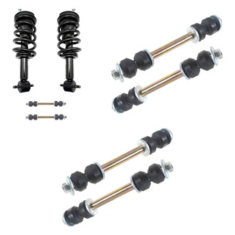 TRQ® - Front Complete Strut Assemblies and Stabilizer Bar Link Kit