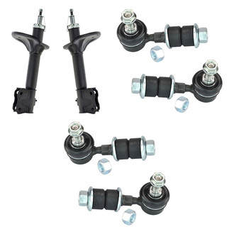 TRQ® - Front Shock Absorbers and Stabilizer Bar Link Kit