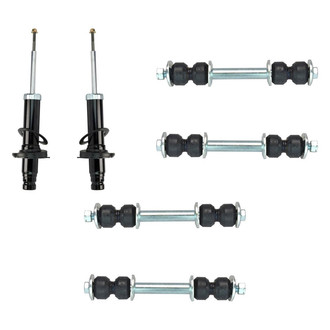 TRQ® - Front Shock Absorbers and Stabilizer Bar Link Kit