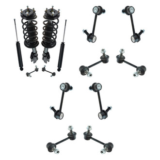 TRQ® - Front and Rear Complete Strut Assemblies and Stabilizer Bar Link Kit