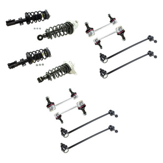 TRQ® - Front and Rear Complete Strut Assemblies and Stabilizer Bar Link Kit