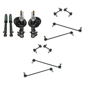TRQ® - Front and Rear Shock Absorbers and Stabilizer Bar Link Kit