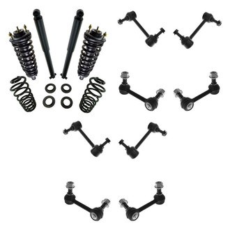 TRQ® - Front and Rear Complete Strut Assemblies and Stabilizer Bar Link Kit