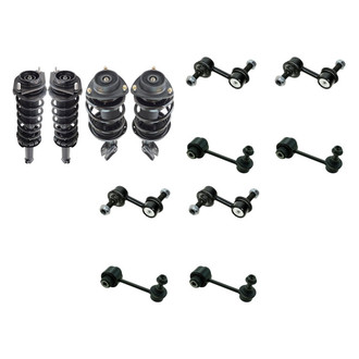 TRQ® - Front and Rear Complete Strut Assemblies and Stabilizer Bar Link Kit