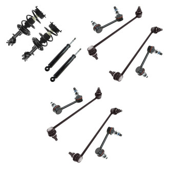 TRQ® - Front and Rear Complete Strut Assemblies and Stabilizer Bar Link Kit