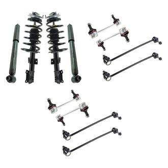 TRQ® - Front and Rear Complete Strut Assemblies and Stabilizer Bar Link Kit