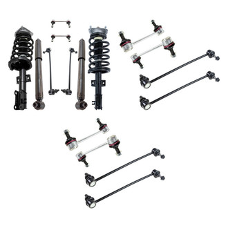 TRQ® - Front and Rear Complete Strut Assemblies and Stabilizer Bar Link Kit