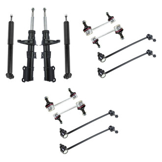 TRQ® - Front and Rear Shock Absorbers and Stabilizer Bar Link Kit