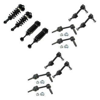 TRQ® - Front and Rear Complete Strut Assemblies and Stabilizer Bar Link Kit