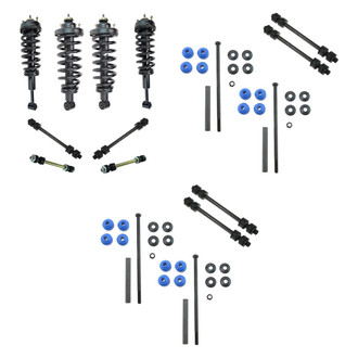 TRQ® - Front and Rear Complete Strut Assemblies and Stabilizer Bar Link Kit