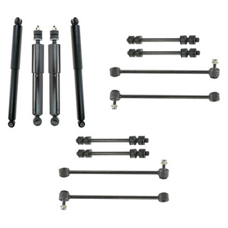 TRQ® - Front and Rear Shock Absorbers and Stabilizer Bar Link Kit