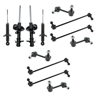TRQ® - Front and Rear Struts and Stabilizer Bar Link Kit
