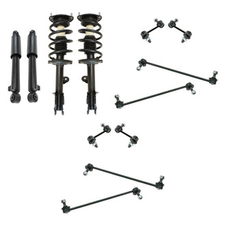TRQ® - Front and Rear Complete Strut Assemblies and Stabilizer Bar Link Kit