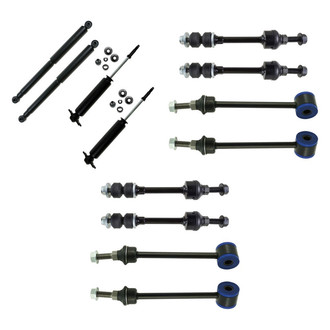 TRQ® - Front and Rear Shock Absorbers and Stabilizer Bar Link Kit