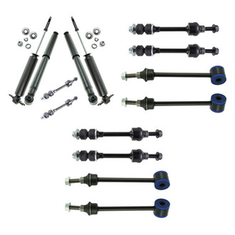 TRQ® - Front and Rear Shock Absorbers and Stabilizer Bar Link Kit