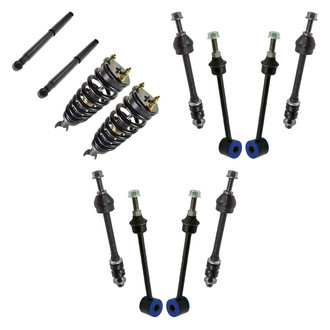 TRQ® - Front and Rear Complete Strut Assemblies and Stabilizer Bar Link Kit