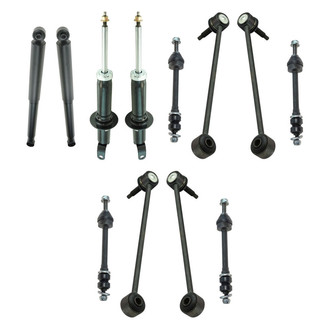 TRQ® - Front and Rear Shock Absorbers and Stabilizer Bar Link Kit