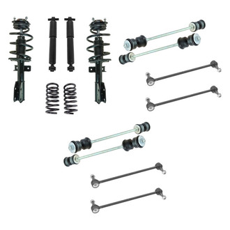 TRQ® - Front and Rear Complete Strut Assemblies and Stabilizer Bar Link Kit