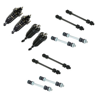 TRQ® - Front and Rear Shock Absorbers and Stabilizer Bar Link Kit