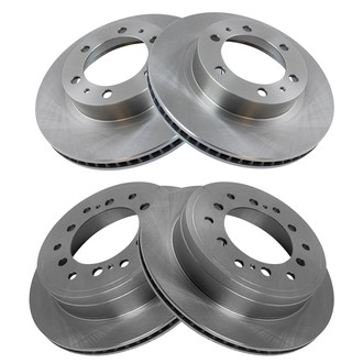 TRQ® - Front and Rear Disc Brake Rotors