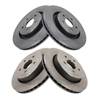 TRQ® - Front and Rear Disc Brake Rotors