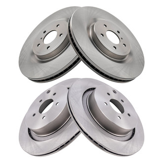 TRQ® - Front and Rear Disc Brake Rotors