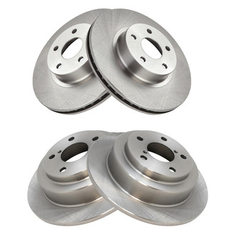 TRQ® - Plain Vented Front and Rear Disc Brake Rotors