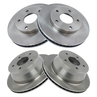 TRQ® - Plain Vented Front and Rear Disc Brake Rotors