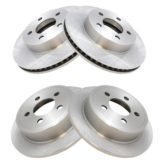 TRQ® - Plain Vented Front and Rear Disc Brake Rotors