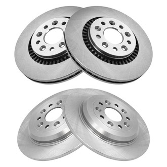 TRQ® - Plain Vented Front and Rear Disc Brake Rotors