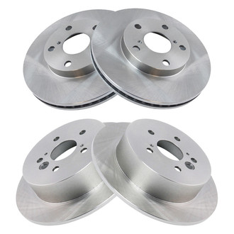 TRQ® - Plain Vented Front and Rear Disc Brake Rotors