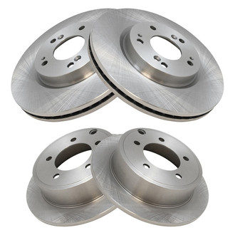 TRQ® - Plain Vented Front and Rear Disc Brake Rotors