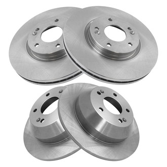 TRQ® - Plain Vented Front and Rear Disc Brake Rotors