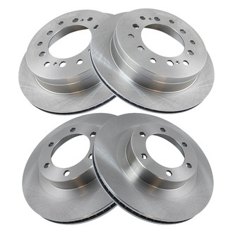 TRQ® - Plain Vented Front and Rear Disc Brake Rotors