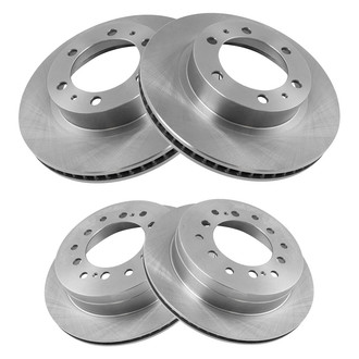 TRQ® - Plain Vented Front and Rear Disc Brake Rotors