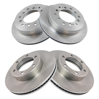 TRQ® - Plain Vented Front and Rear Disc Brake Rotors