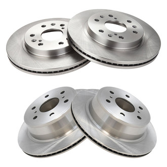TRQ® - Plain Vented Front and Rear Disc Brake Rotors