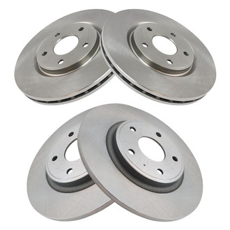 TRQ® - Plain Vented Front and Rear Disc Brake Rotors