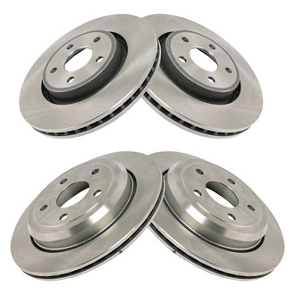 TRQ® - Plain Vented Front and Rear Disc Brake Rotors