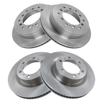 TRQ® - Plain Vented Front and Rear Disc Brake Rotors