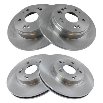 TRQ® - Plain Vented Front and Rear Disc Brake Rotors