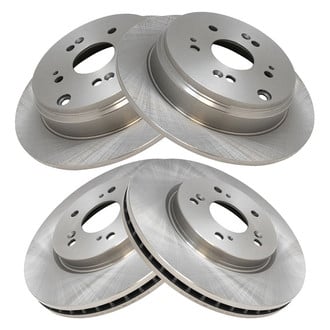 TRQ® - Plain Vented Front and Rear Disc Brake Rotors