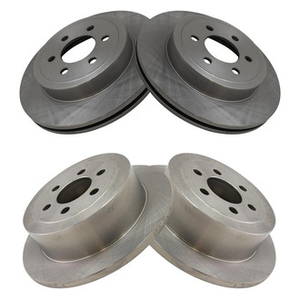 TRQ® - Plain Vented Front and Rear Disc Brake Rotors
